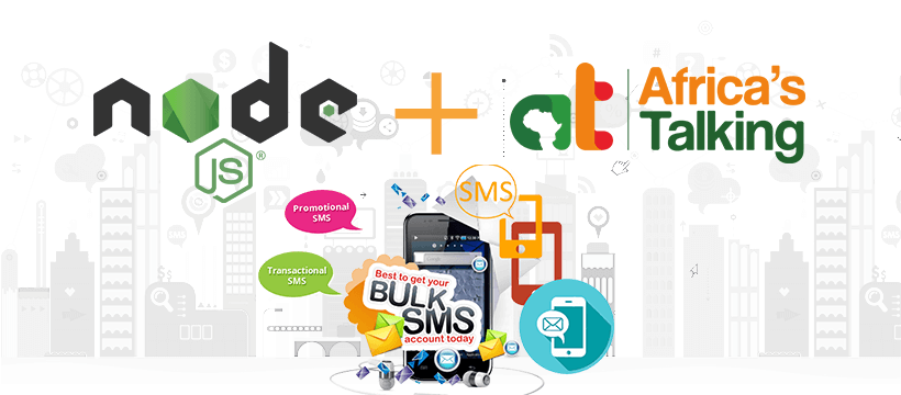 Send sms by node js using Africa's Talking gateway